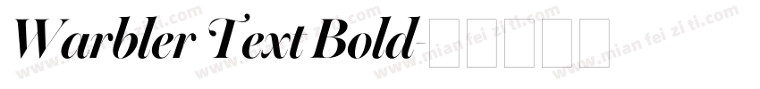 Warbler Text Bold字体转换